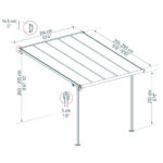 Capri 3000 antracit  3 x 3 - pergola 2