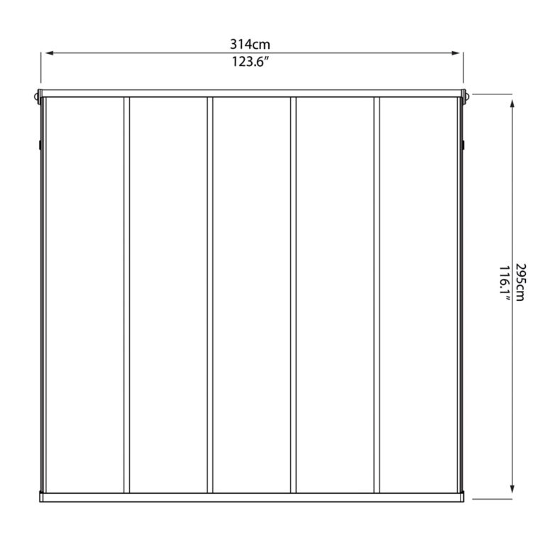 Sierra 3000 antracit  3 x 3 - pergola 4