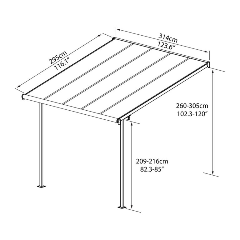 Sierra 3000 fehér 3 x 3 - pergola 2